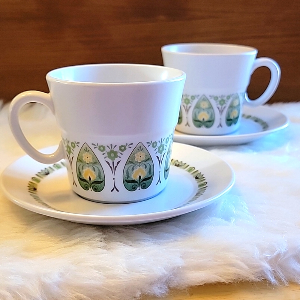 2 sets of Vintage Noritake cups and saucers